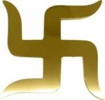 Golden Swastik Acrylic